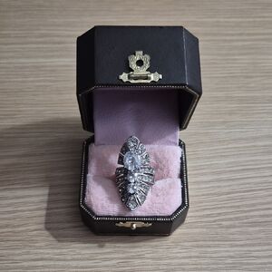 Juicy Couture Silver and Black Statement Ring